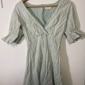 Petal & Pup Light Green Long Sleeve Dress